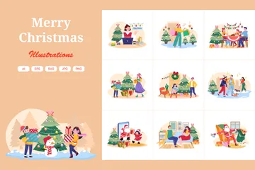 Christmas Day Illustration Pack
