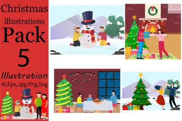 Christmas Day Illustration Pack