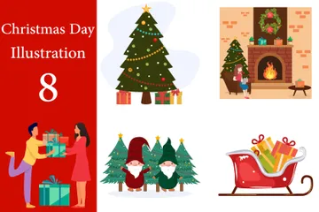 Christmas Day Illustration Pack