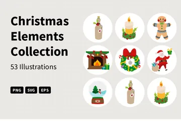 Christmas Elements Collection Illustration Pack
