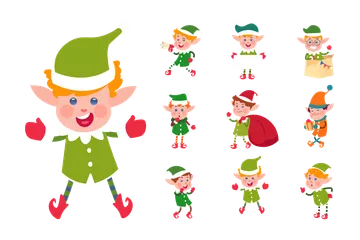 Christmas Elf Illustration Pack