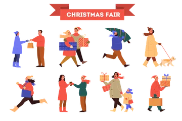 Christmas Fair Illustration Pack