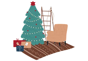 Christmas Interior Illustration Pack