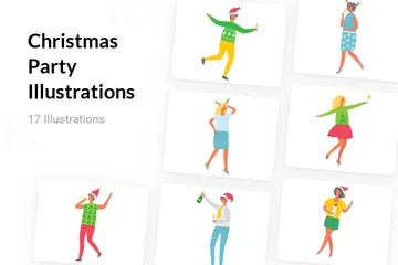 Christmas Party Illustration Pack