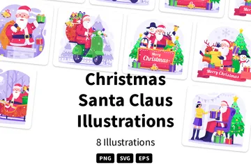Christmas Santa Claus Illustration Pack