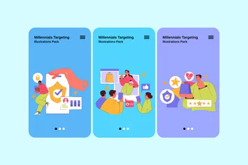 Ciblage des Millennials Pack d'Illustrations