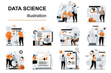 Ciencia de los datos Paquete de Ilustraciones