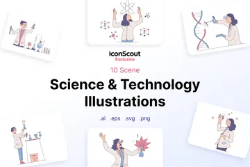 Ciencia y Tecnología Paquete de Ilustraciones