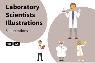 Cientistas de Laboratório Pacote de Ilustrações