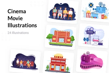 Cinema Movie Illustration Pack