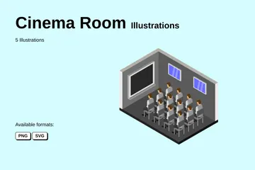 Cinema Room Illustration Pack