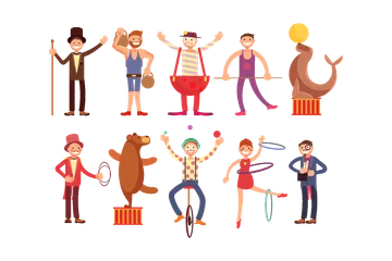 Circus Artists Illustration Pack