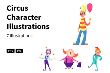 Circus Character Illustration Pack