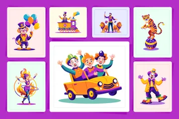 Circus Performer Illustration Pack