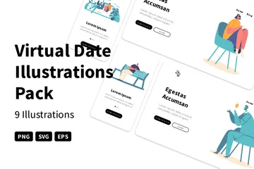 Fecha virtual Paquete de Ilustraciones