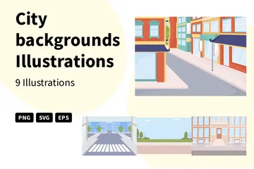 City Backgrounds Illustration Pack