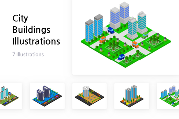 City Buildings Illustration Pack