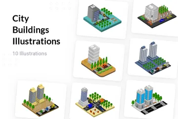 City Buildings Illustration Pack