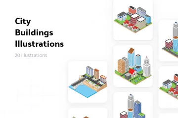 City Buildings Illustration Pack