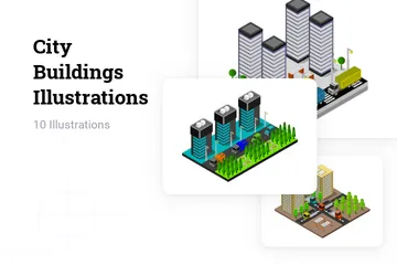 City Buildings Illustration Pack