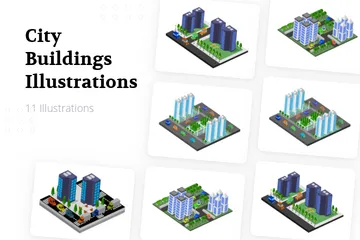 City Buildings Illustration Pack