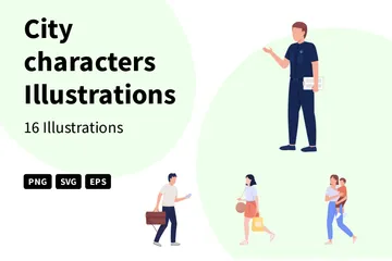 City Characters Illustration Pack