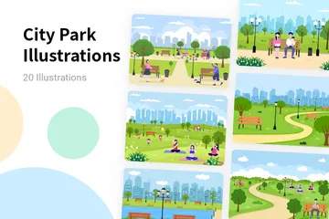 City Park Illustration Pack