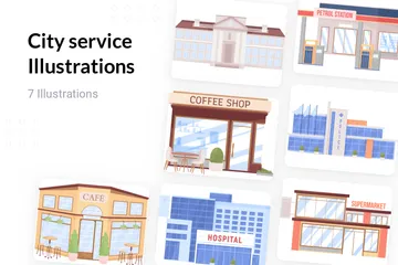 City Service Illustration Pack