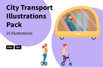 City Transport Illustration Pack