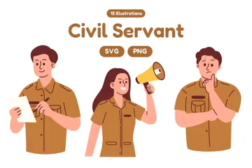 Civil Servant Illustration Pack