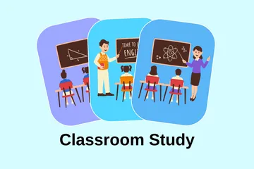 Classroom Study Illustration Pack