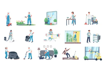 Cleaners Illustration Pack