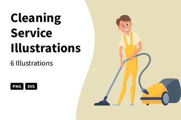 Cleaning Service Illustration Pack