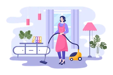 Cleaning Service Illustration Pack