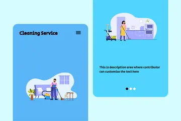 Cleaning Service Illustration Pack