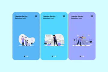 Cleaning Service Illustration Pack