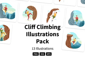 Cliff Climbing Illustration Pack