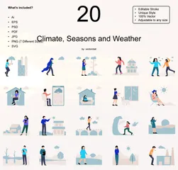 Climate And Weather Illustration Pack