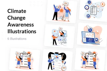 Climate Change Awareness Illustration Pack