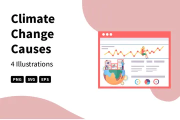 Climate Change Causes Illustration Pack