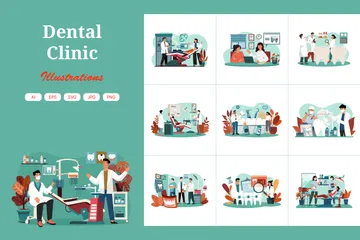 Clínica dental Paquete de Ilustraciones