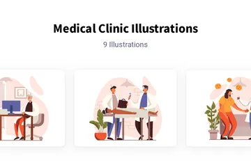 Clínica médica Pacote de Ilustrações