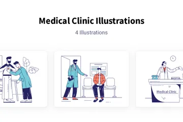 Clínica médica Pacote de Ilustrações