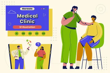 Clinica Medica Paquete de Ilustraciones