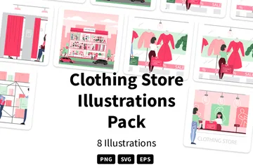 Clothing Store Illustration Pack