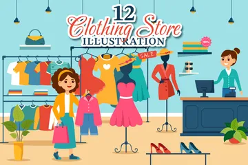 Clothing Store Illustration Pack