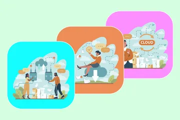Cloud Computing Illustration Pack