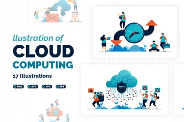 Free Cloud Computing Illustration Pack