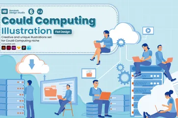 Cloud Computing Illustration Pack