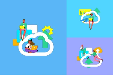 Cloud Computing Illustration Pack